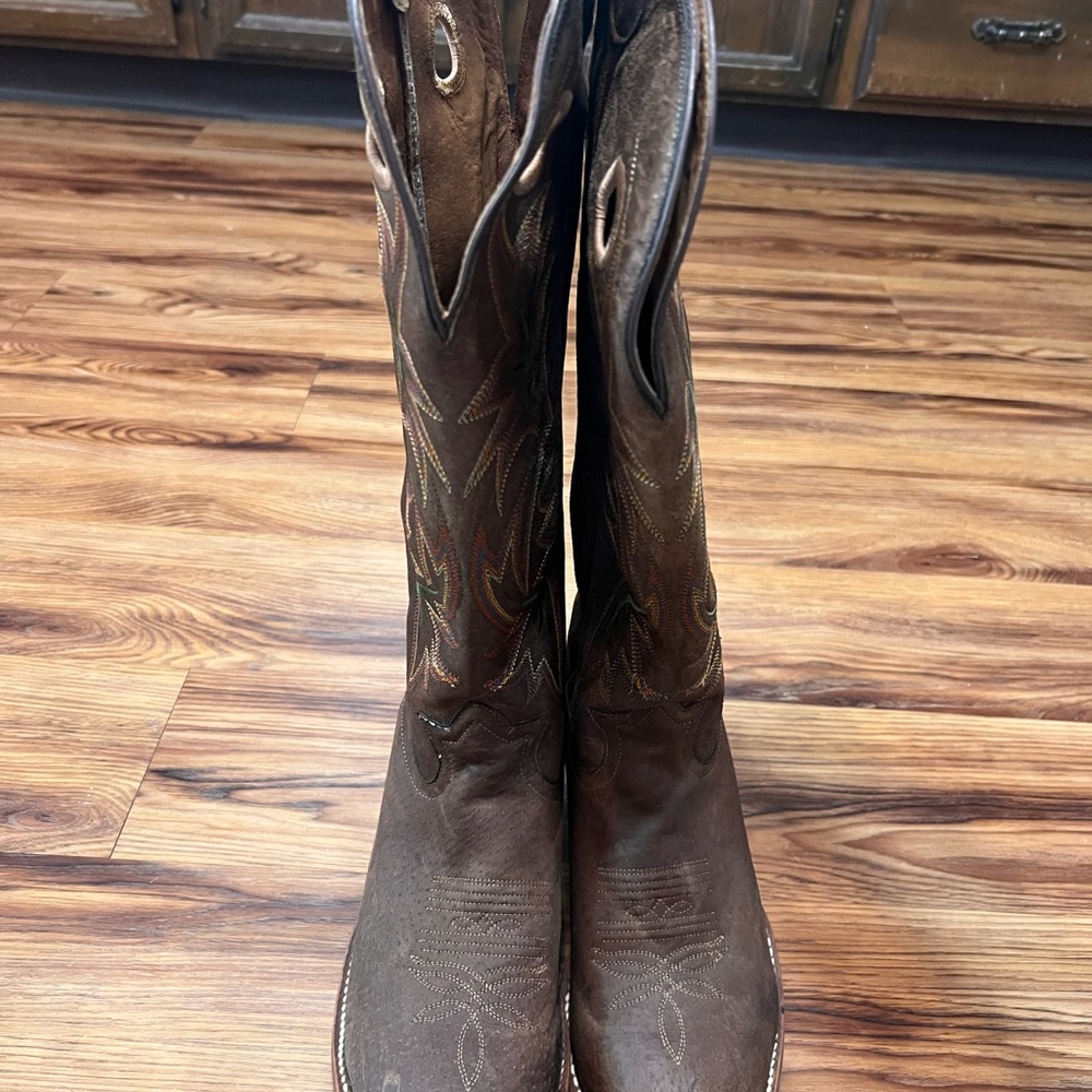 Tony Lama Knee High Brown Leather Cowboy Boots 11D Costal Cowboy new wot - Picture 3 of 9